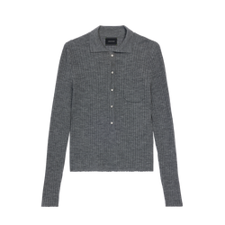 Top , Grey - Knit