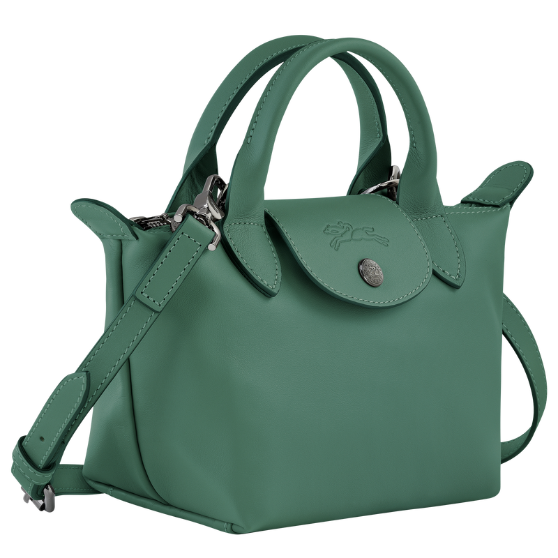 Le Pliage Xtra Bolso con asa superior XS , Cuero - Salvia  - Vista 3 de 5