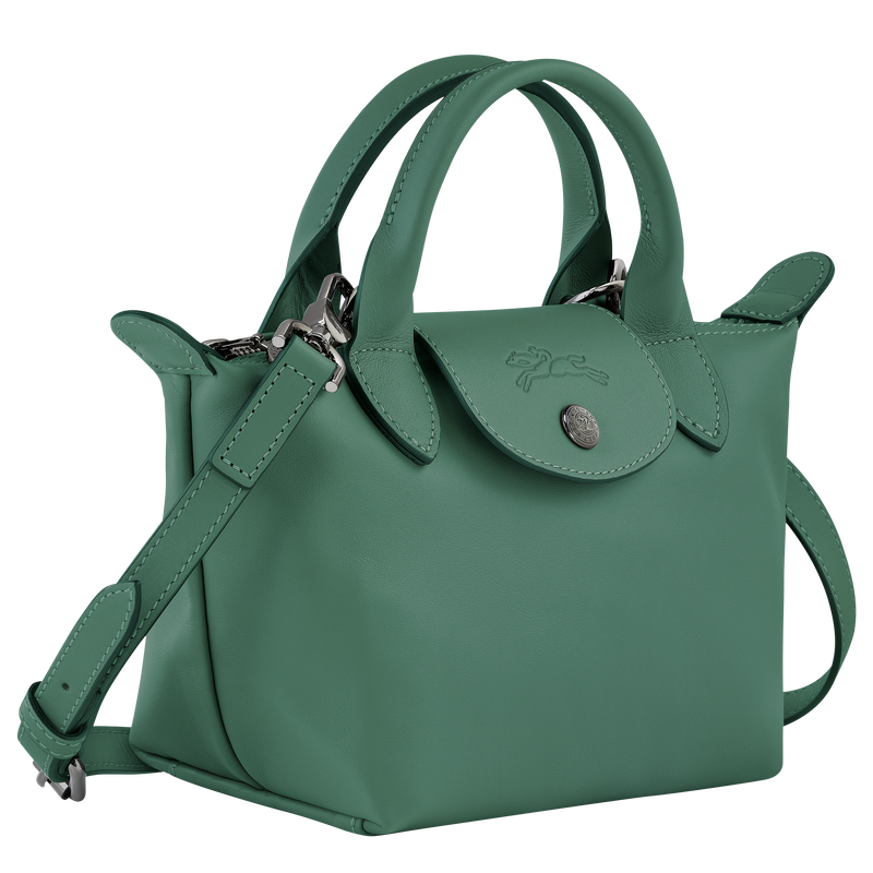 Le Pliage Xtra XS Handbag , Sage - Leather  - View 3 of  5