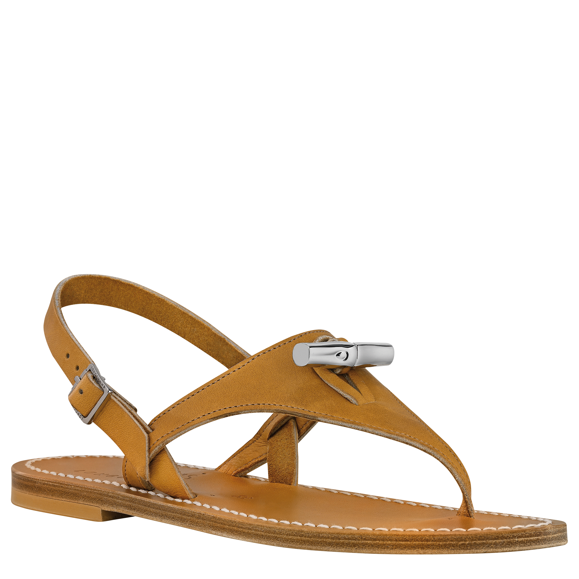 Longchamp x K.Jacques Sandals, Natural