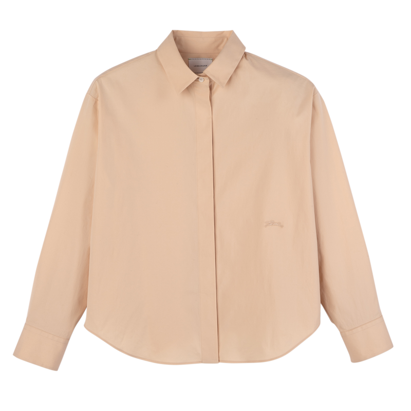 Hemd , Baumwoll-Popeline - Creme  - Ansicht 1 von 5