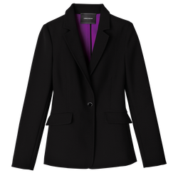 Jacket , Black - Double-sided fabric