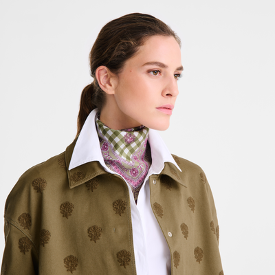 The Bucolic Escapade Silk scarf 50, Artichoke