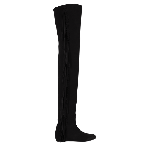 Flache Stiefel, 001 Schwarz Flache Stiefel, 001 Schwarz, hi-res