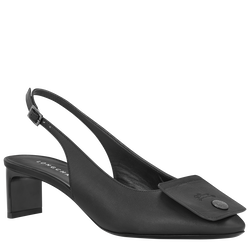 Le Pliage Xtra Zapatos de salón destalonados , Cuero - Negro