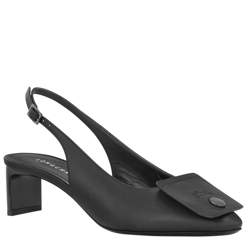 Le Pliage Xtra Zapatos de salón destalonados , Cuero - Negro  - Vista 3 de 5