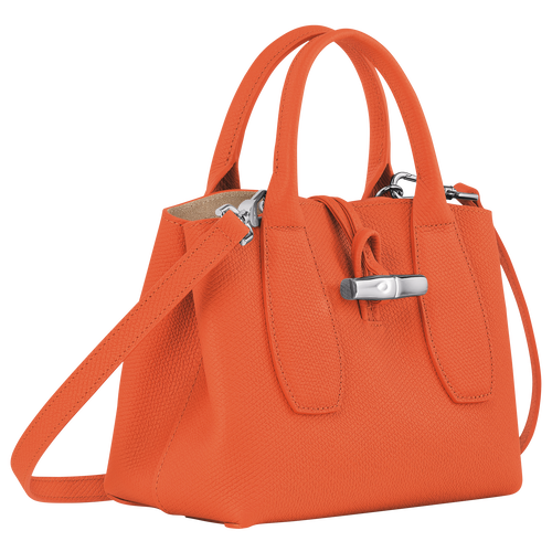 Roseau S Handbag , Orange - Leather - View 3 of  7