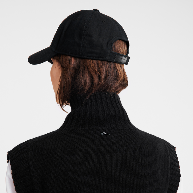 Casquette , Coton biologique - Noir  - Vue 4 de 4