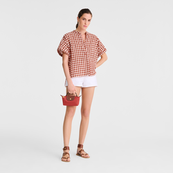 Le Pliage Original Pouch with handle , Tomato - Recycled canvas