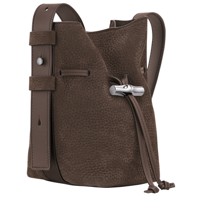 Le Roseau S Bucket bag , Mocha - Leather