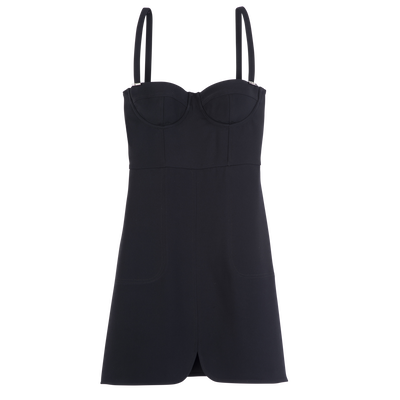 Dress , Black - Crepe