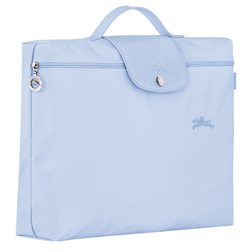 Le Pliage Green S Briefcase , Sky Blue - Recycled canvas - View 3 of 6