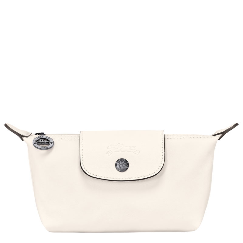 Le Pliage Xtra Pouch , Ecru - Leather  - View 1 of  4