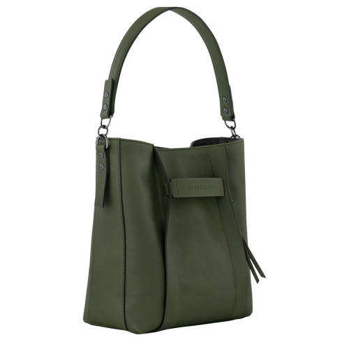 Longchamp 3D M Hobo bag , Khaki - Leather - View 3 of  6