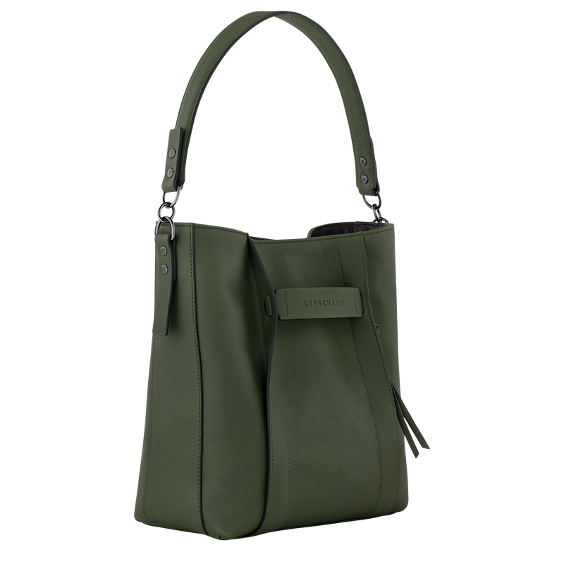 Longchamp 3D M Hobo bag , Khaki - Leather  - View 3 of  6