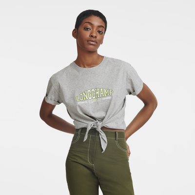 Tied T-shirt , Grey - Jersey