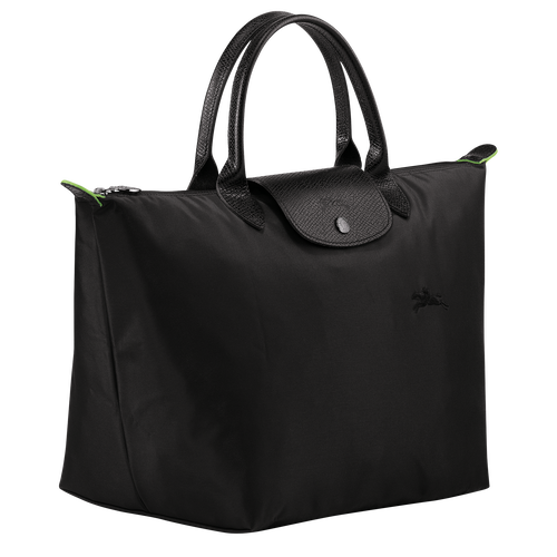 Le Pliage Green Tas met handgreep aan de bovenkant M , Zwart - Gerecycled canvas - Weergave 3 van  6