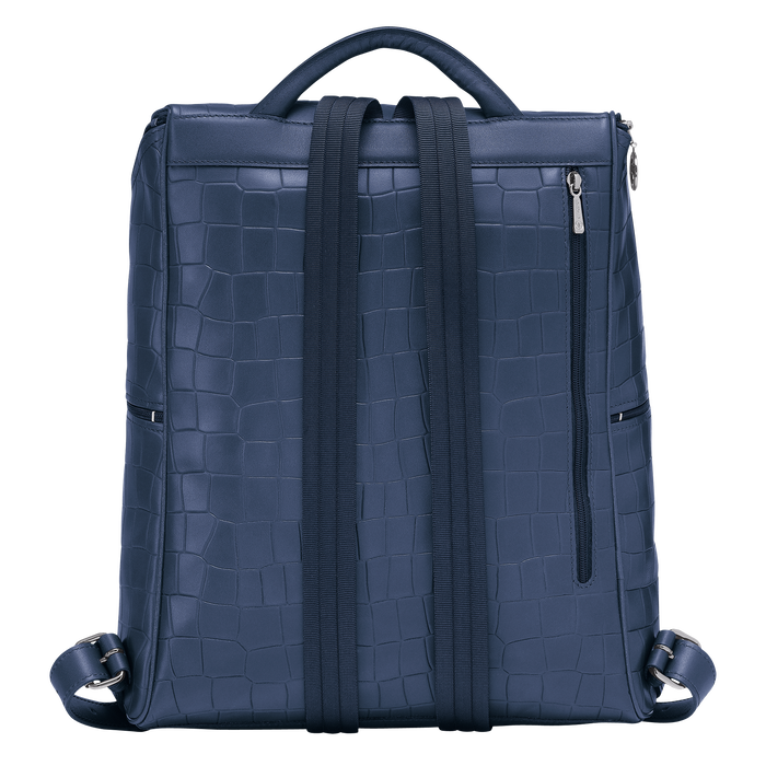 Croco Block Backpack, Navy