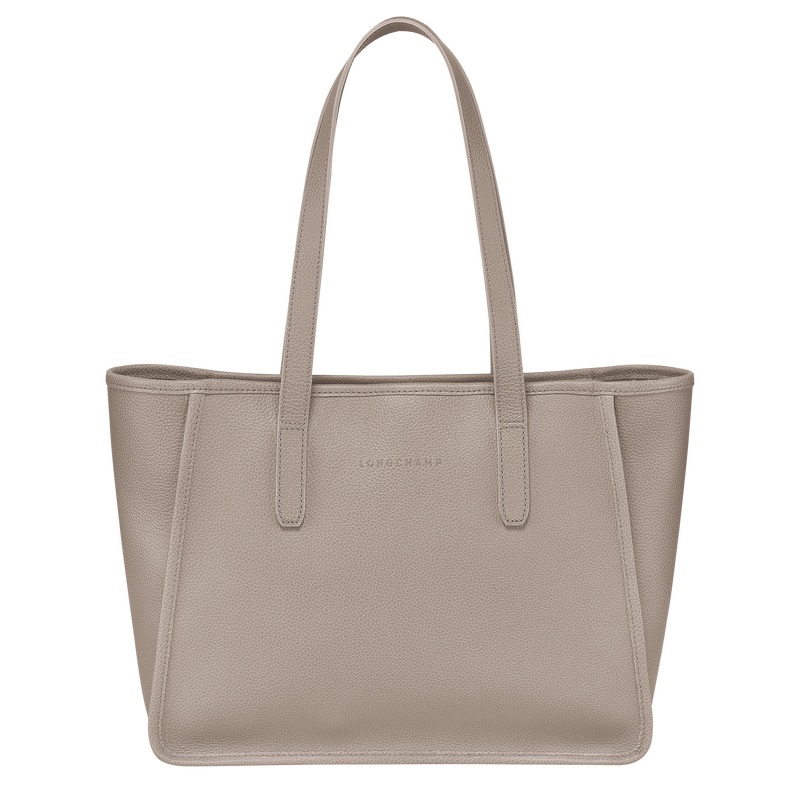 Le Foulonné L Tote bag , Turtledove - Leather  - View 1 of 5