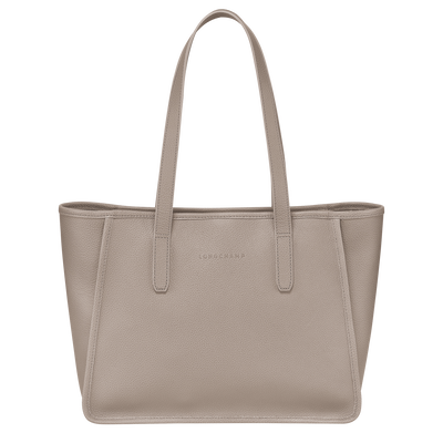 Le Foulonné L Tote bag Turtledove - Leather | Longchamp US
