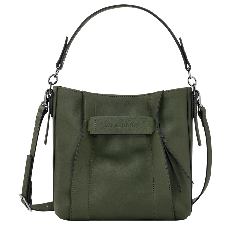 Borsa a tracolla S Longchamp 3D , Pelle - Kaki  - View 1 of  6