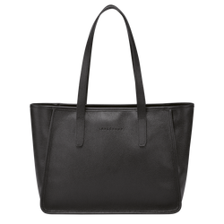 Le Foulonné L Tote bag , Black - Leather