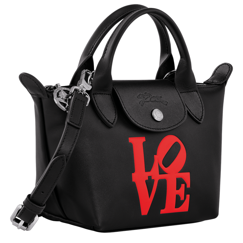 Longchamp x Robert Indiana XS Handbag , Black - Leather  - View 3 of 5