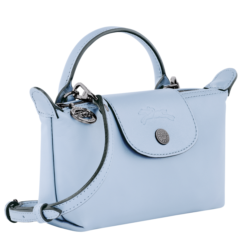 Le Pliage Xtra XS Pouch , Wave - Leather  - View 2 of  5
