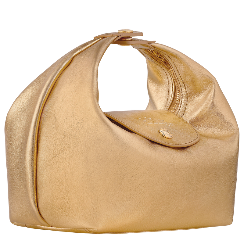 Borsa con manico XS Le Pliage Xtra , Pelle - Dorato  - View 3 of  4