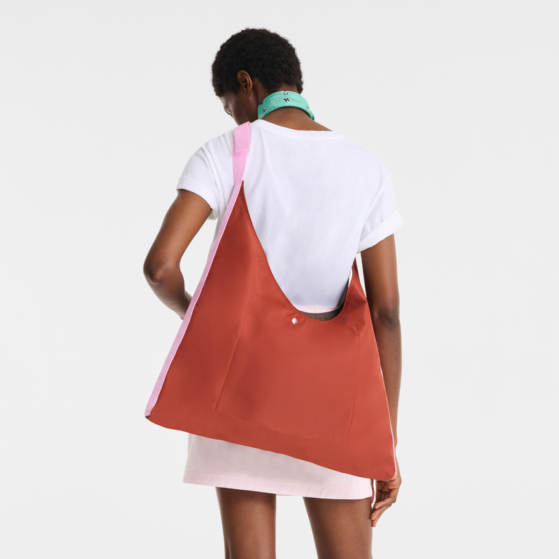 Sac port&eacute; &eacute;paule Re-Play , Toile - Terre/Ch&acirc;taigne  - Vue 5 de 5