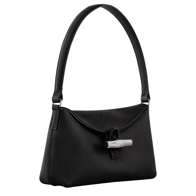 Sac porté épaule S Roseau , Cuir - Noir  - Vue 3 de 6