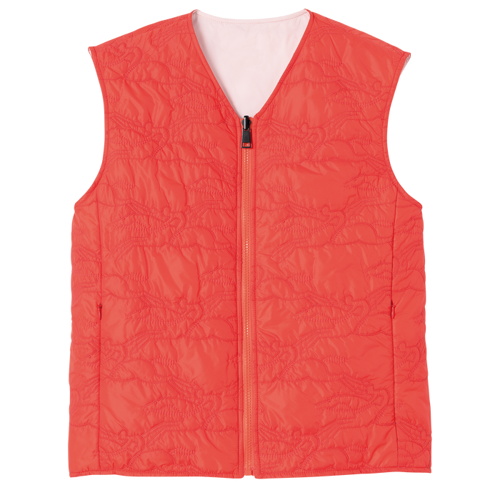 Fall-Winter 2022 Collection Reversible vest, Orange/Pink