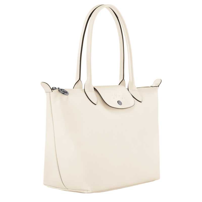 Shopper M Le Pliage Xtra Leder - Ecru | Longchamp DE