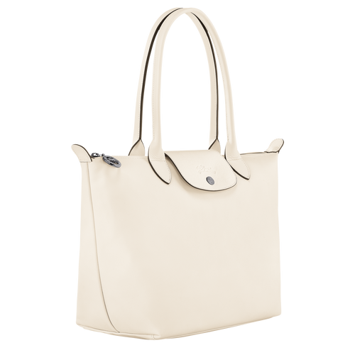 Le Pliage Xtra M Tote bag , Ecru - Leather - View 3 of  6