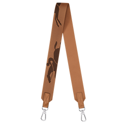 Longchamp 3D 肩帶 , 黃褐色 - 帆布