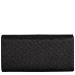 Le Roseau Continental wallet , Black - Leather