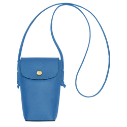 Portemonnaie mit Lederband Épure , Leder - Kobaltblau