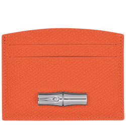 Le Roseau Card holder , Orange - Leather