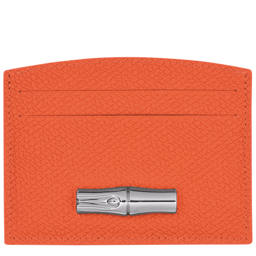 Le Roseau Card holder , Orange - Leather - View 1 of 2