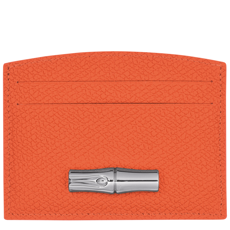 Le Roseau Card holder , Orange - Leather  - View 1 of 2