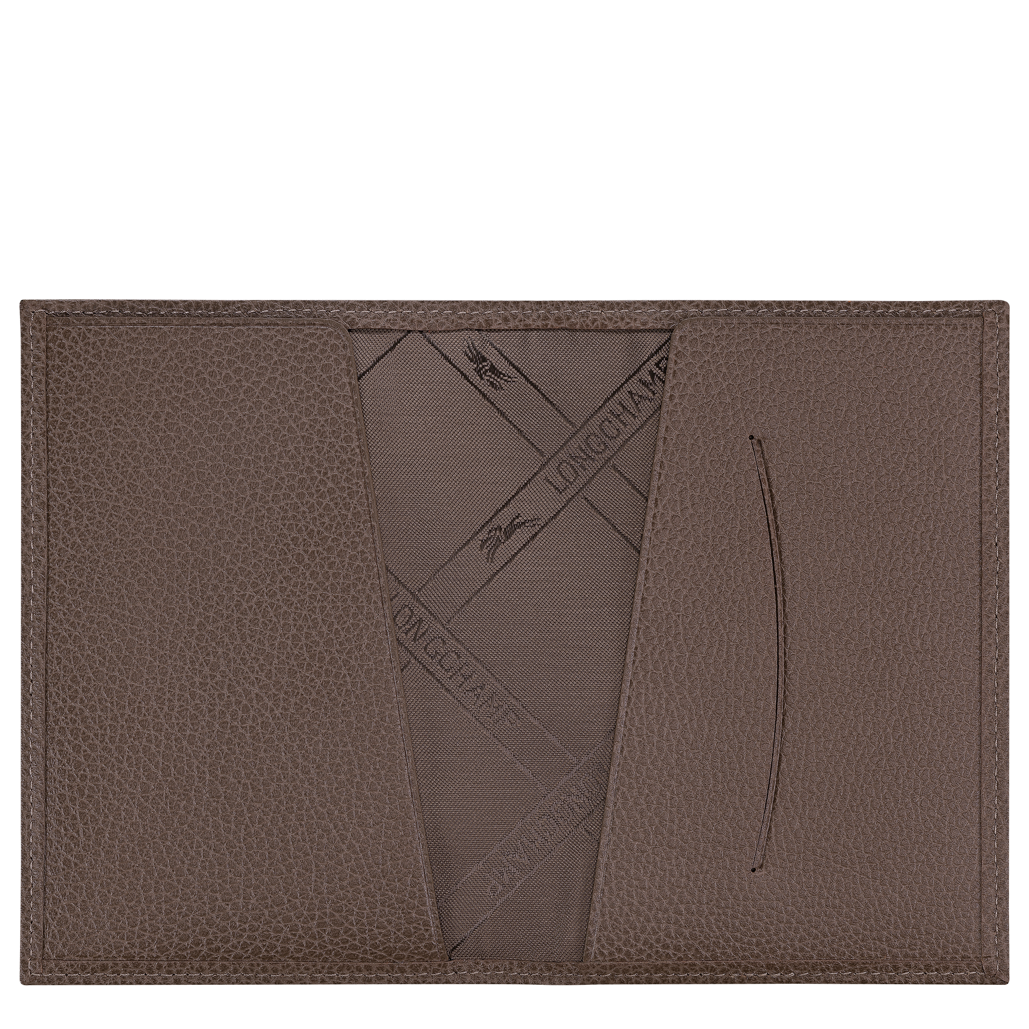LONGCHAMP ル フローネ パスポートカバー タートルダヴ Le Foulonné Passport cover Taupe - Leather | Longchamp US
