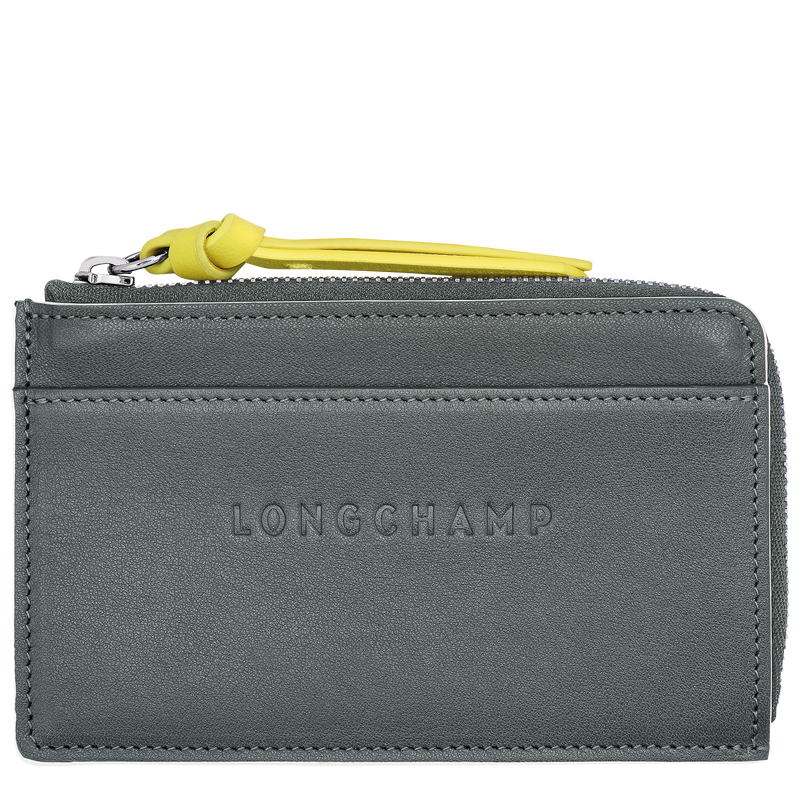 Longchamp 3D Kaarthouder , Donkergrijs - Leder  - Weergave 1 van  2