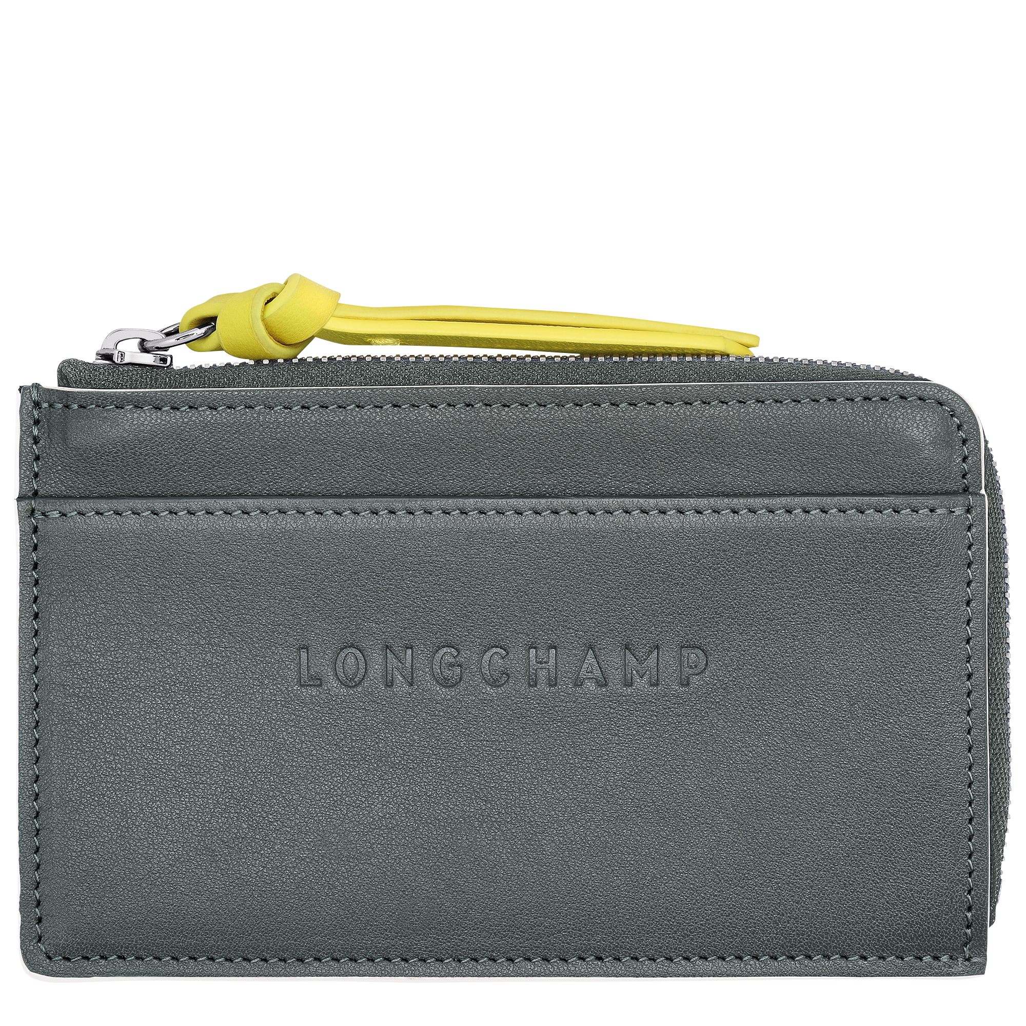 Longchamp 3D Card holder, Gun Metal
