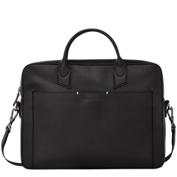 Longchamp sur Seine M Briefcase , Black - Leather