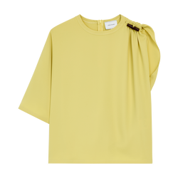 Top , Lime - Fluid crepe