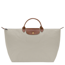 Le Pliage Original L Travel bag , Pebble - Recycled canvas