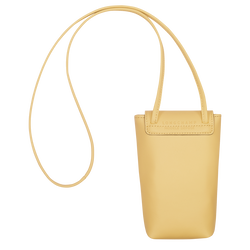 Le Pliage Xtra 裝飾皮革滾邊的手機殼, 小麥白