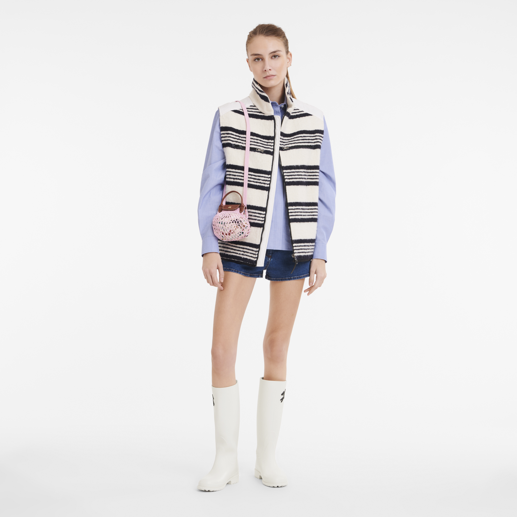 Le Pliage Filet 斜揹袋 XS, 粉紅色