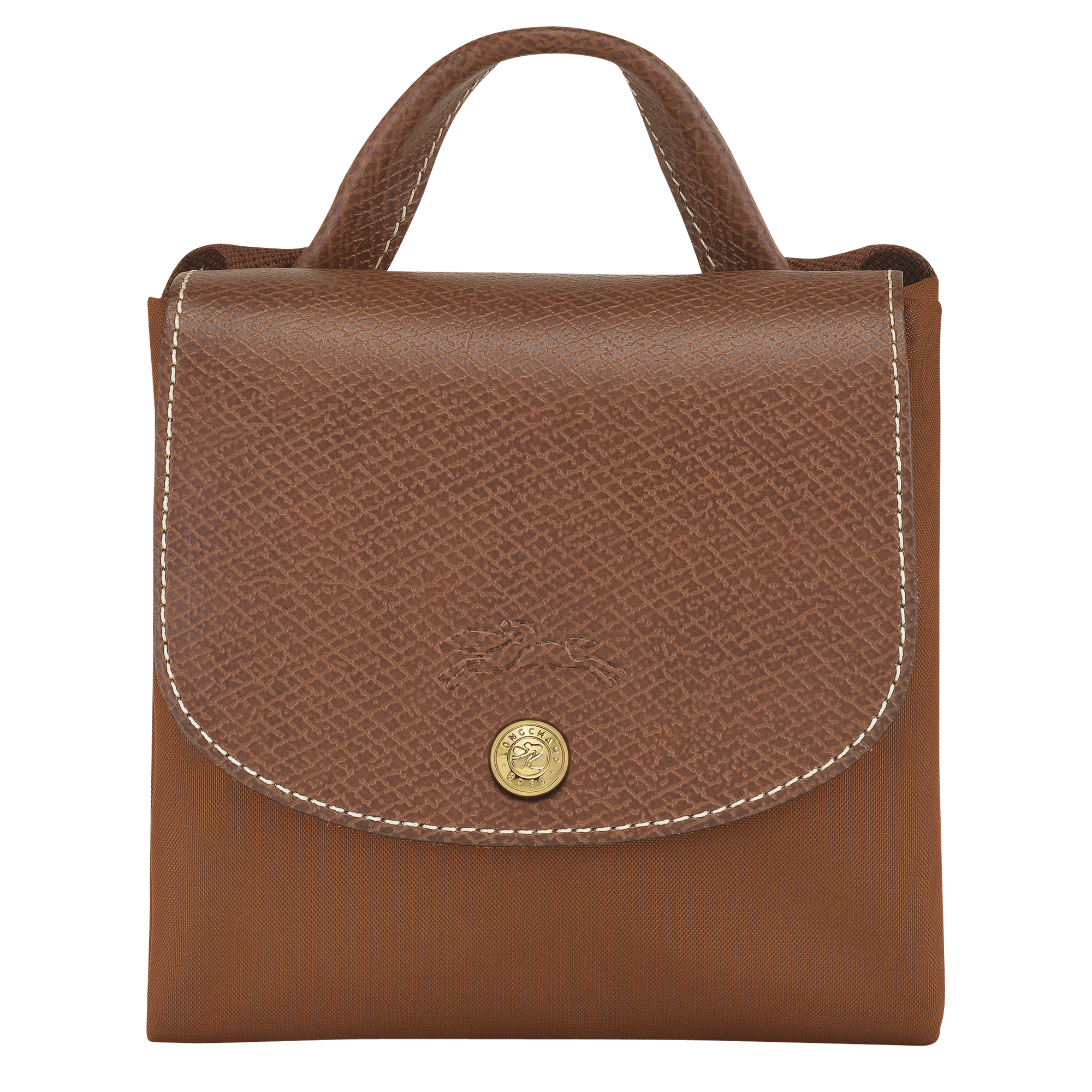 cognac backpack purse