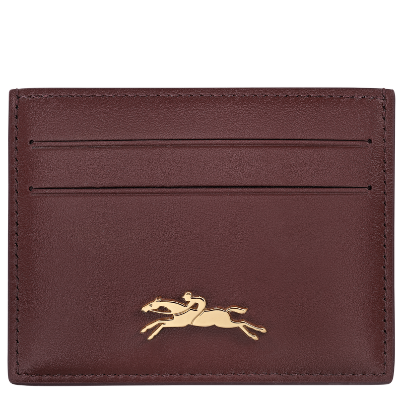 Le Roseau 卡片夾 , 酒紅色 - 皮革  - 查看 1 2